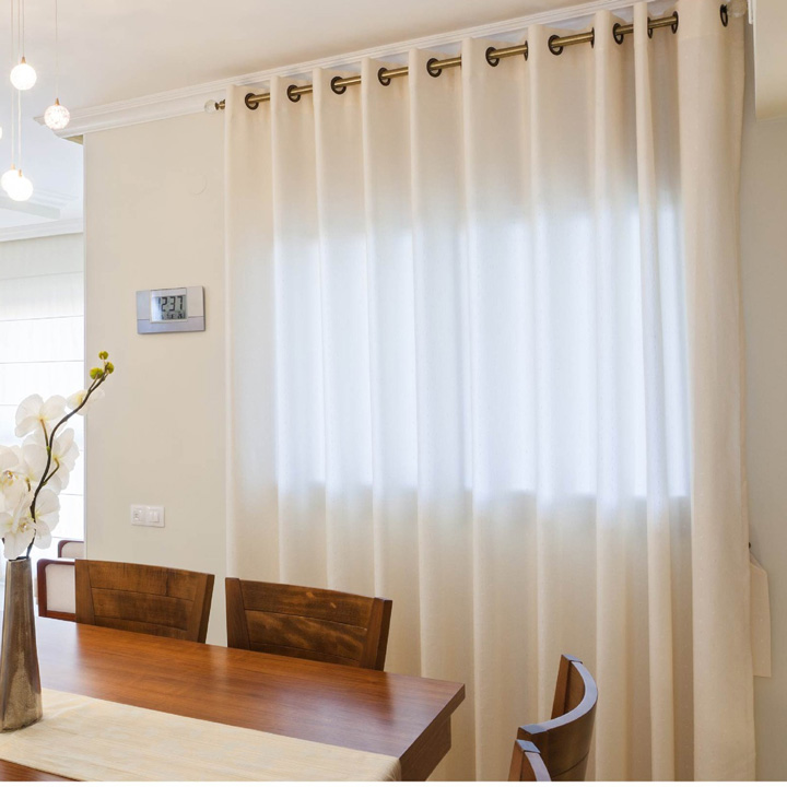 cortina ojillos minimalista moderna sala comedor leon gto