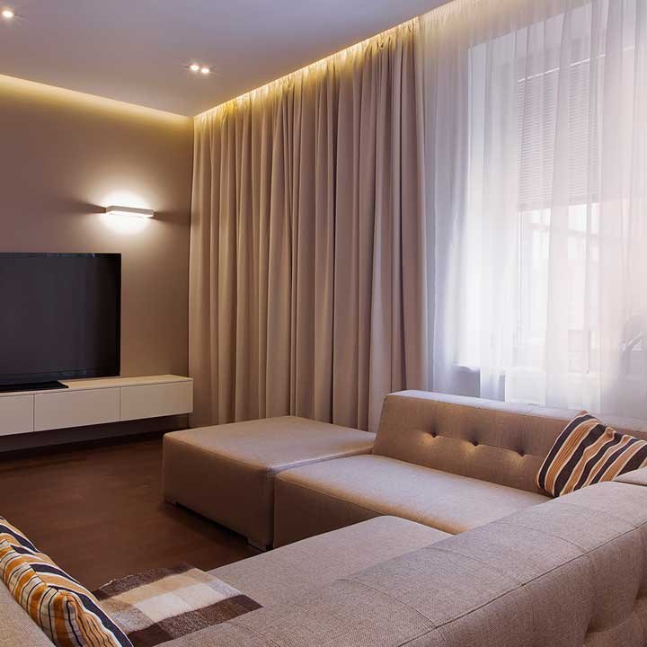 cortinas para sala modernas blackout y traslucida 2025