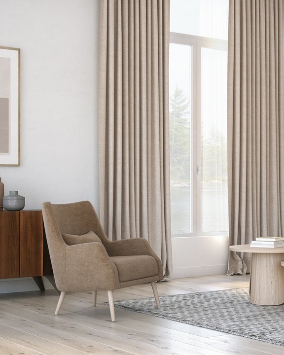 cortinas para sala modernas ventanal doble altura color tendencia 2025